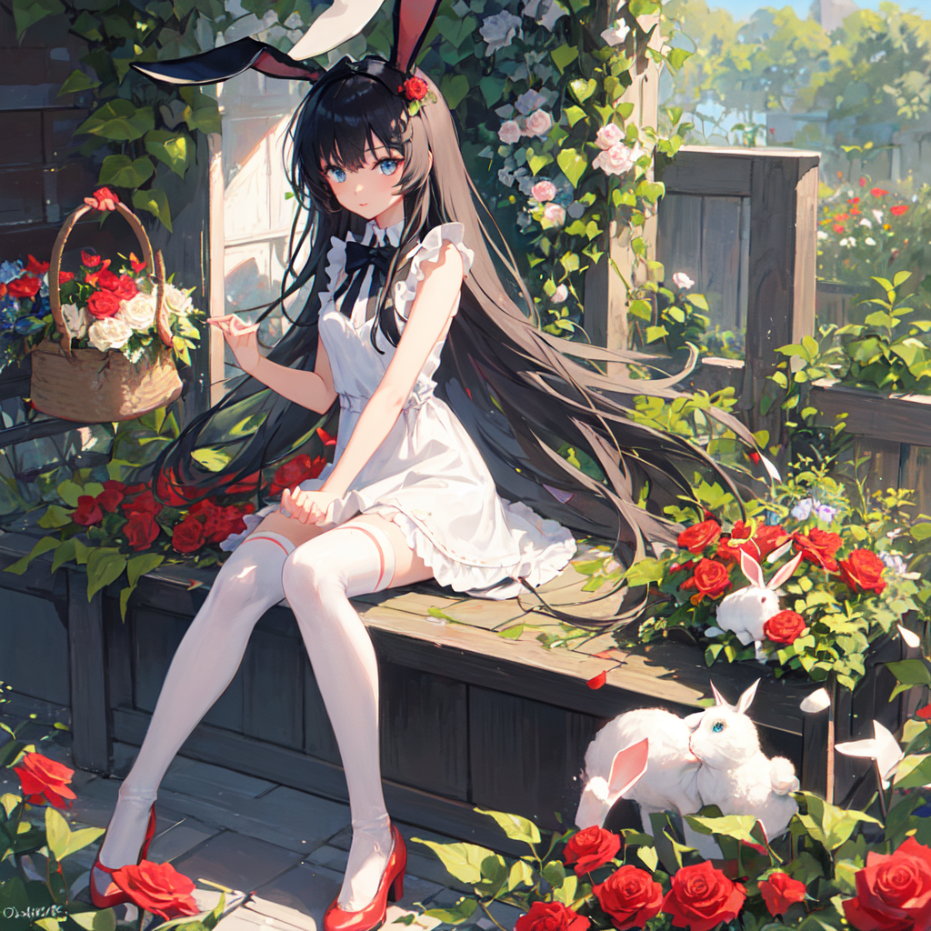 AI Art: Black rabbit by @暁 | PixAI