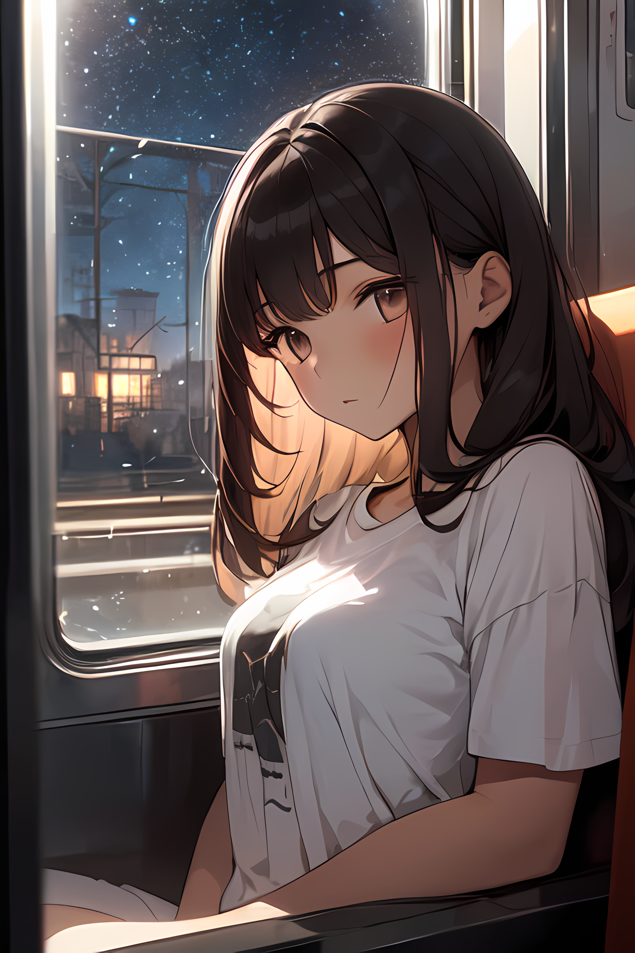 AI Art: night Train by @ohagi530 | PixAI