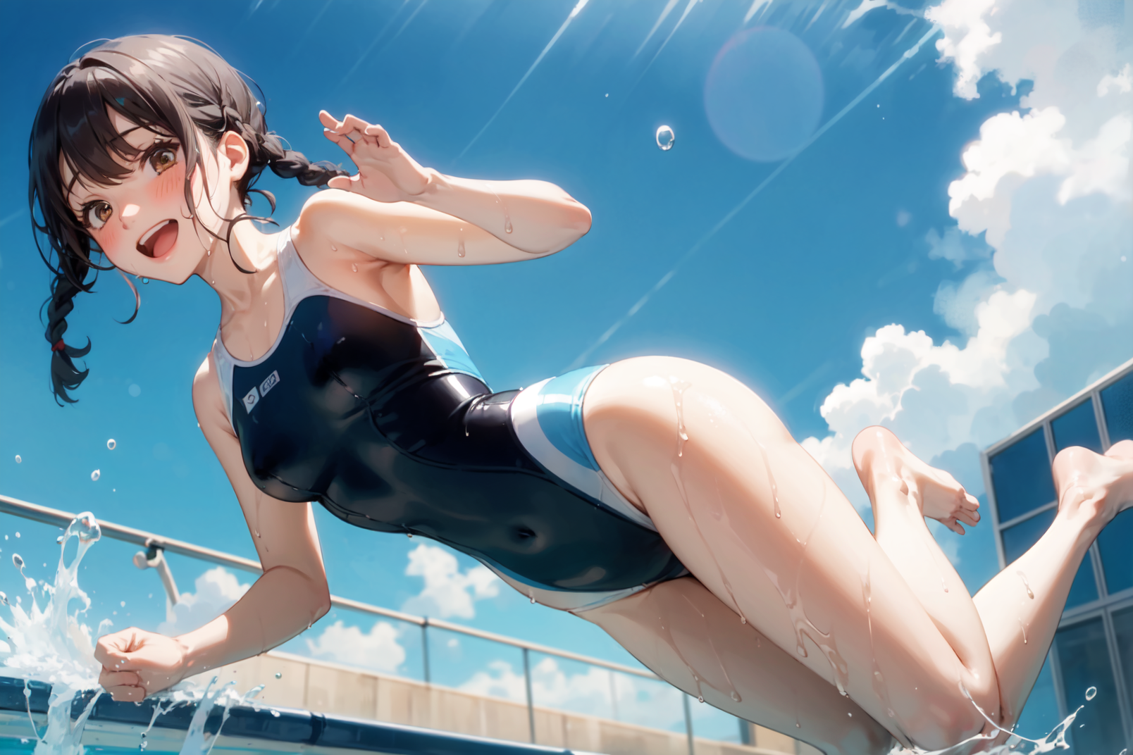 AI Art: School Swimming Pool by @福沢祐巳 | PixAI