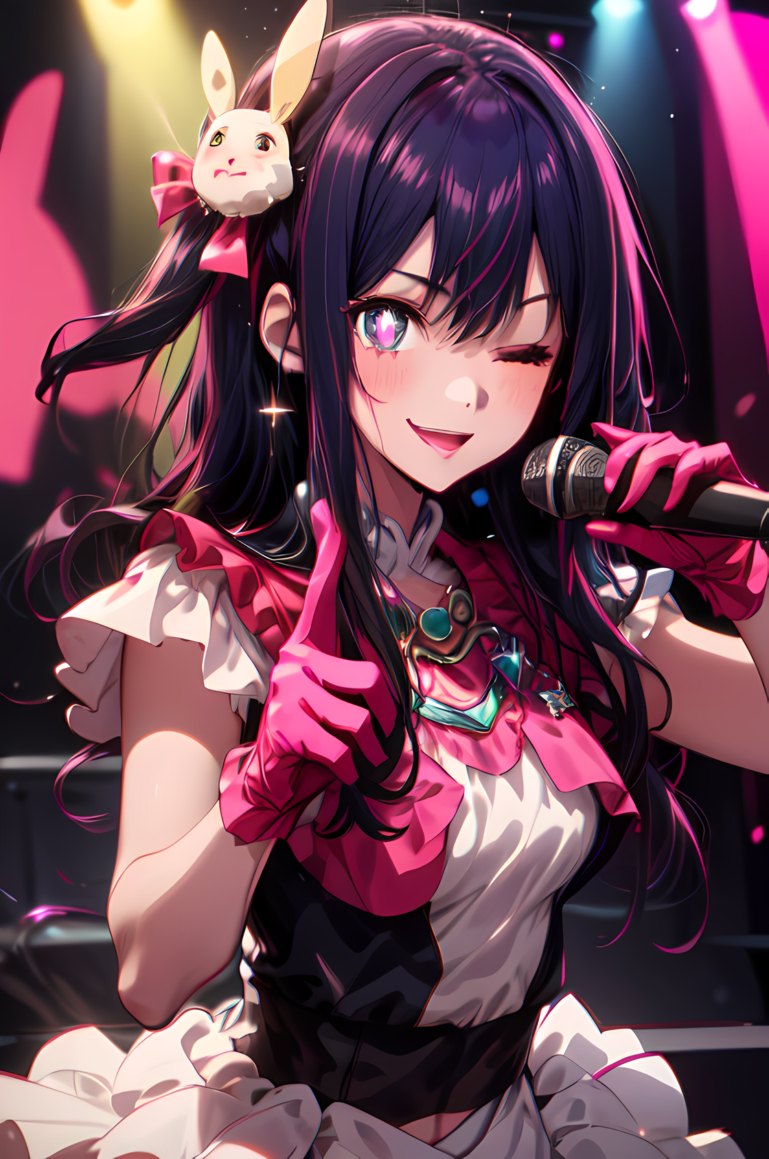 AI Art: Hoshino Ai🎤 (Oshi no Ko) by @TMG | PixAI