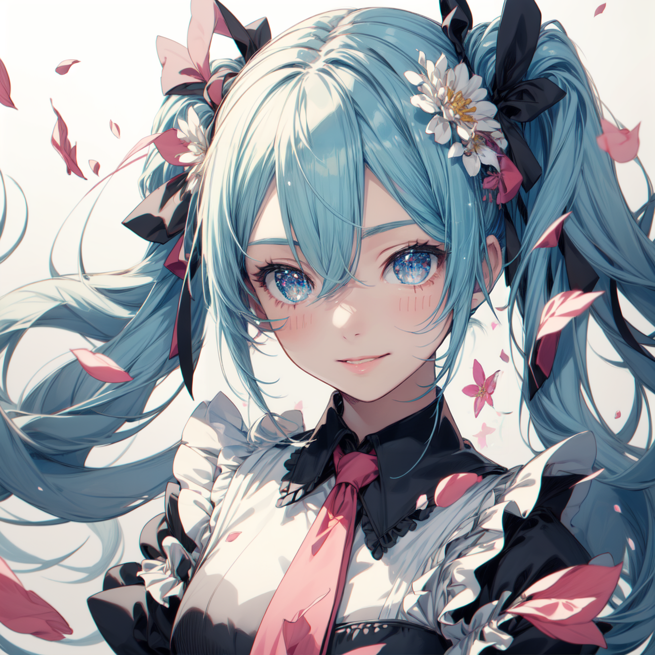 AI Art: Miku maid by @user-1690708940250876348 | PixAI