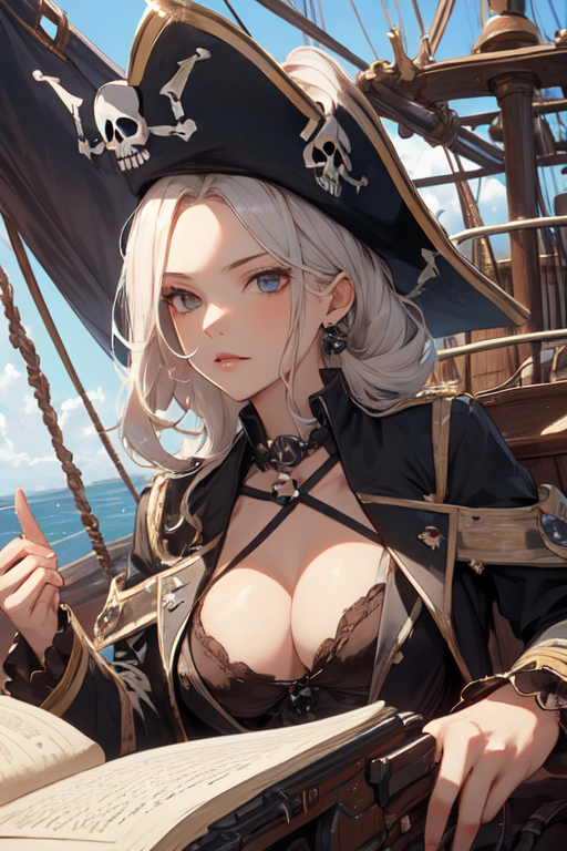 Premium AI Image  pirate anime girl AI generated