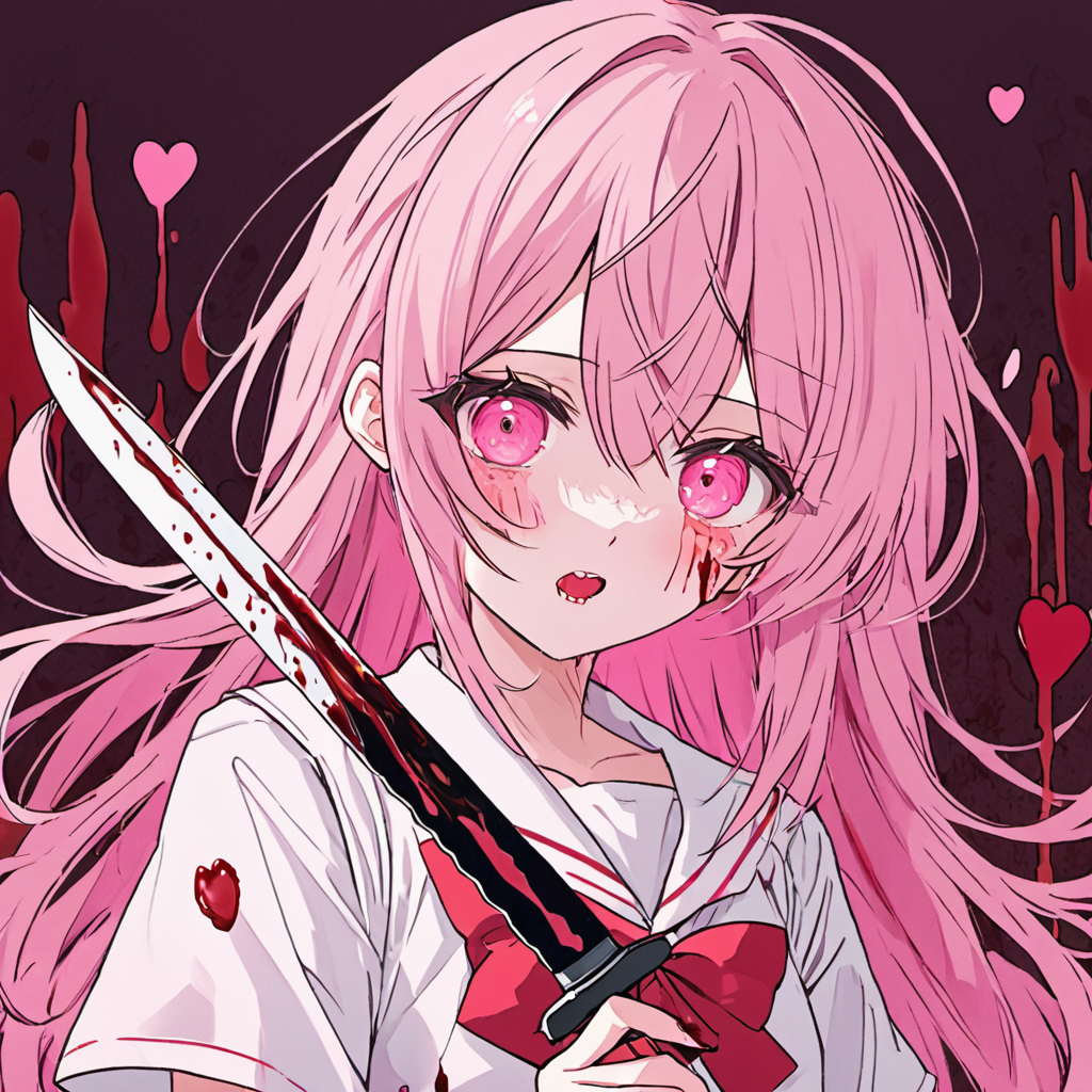 AI Art: yandere 🔪🩸 by @lor | PixAI