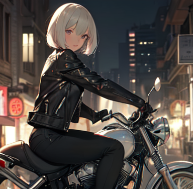 Anime girl motorbike online