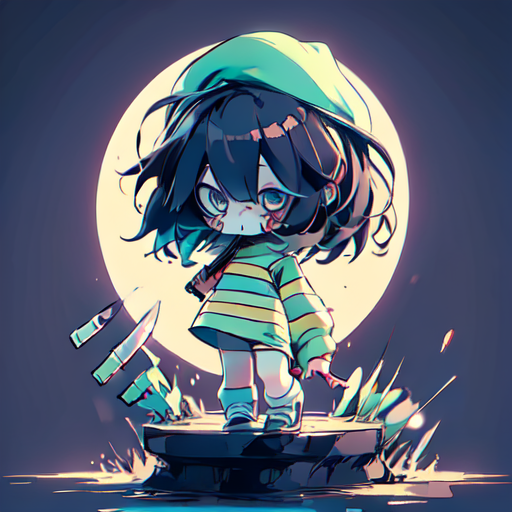 AI Art: Undertale Chara by @Daz