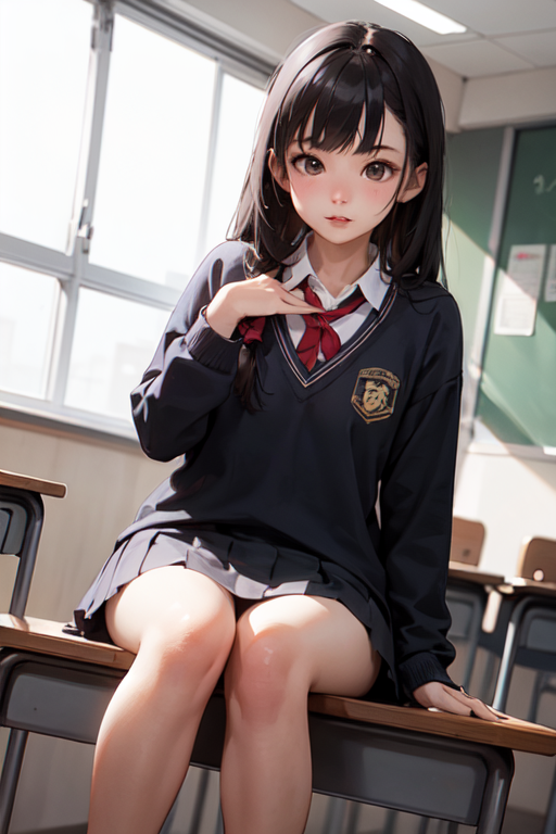 Japan teen schoolgirl 作品名稱: Japanese high school girl 作者 @Spear | PixAI