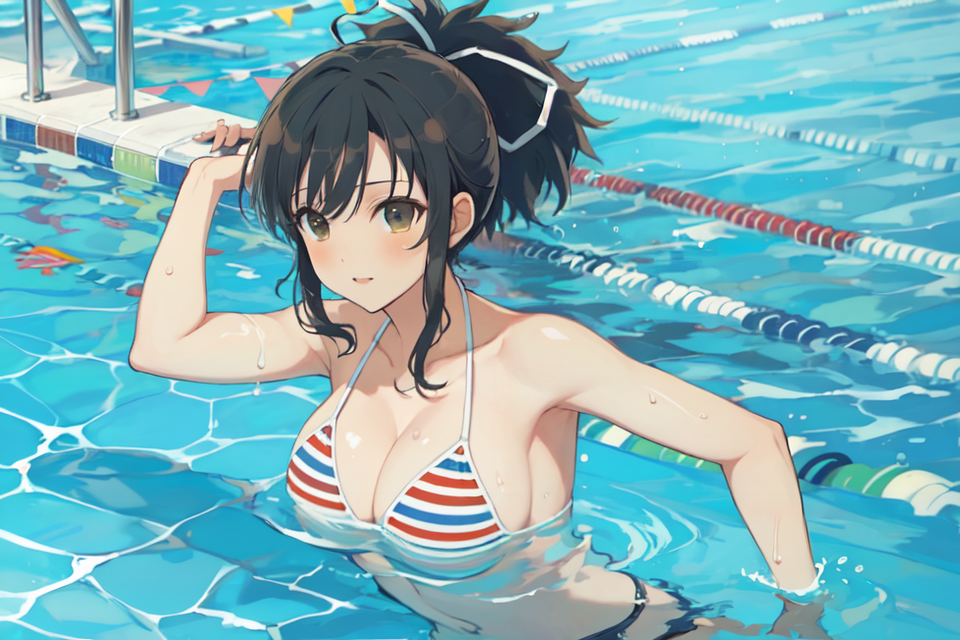 AI Pool Asuka Senran Kagura ItoY PixAI