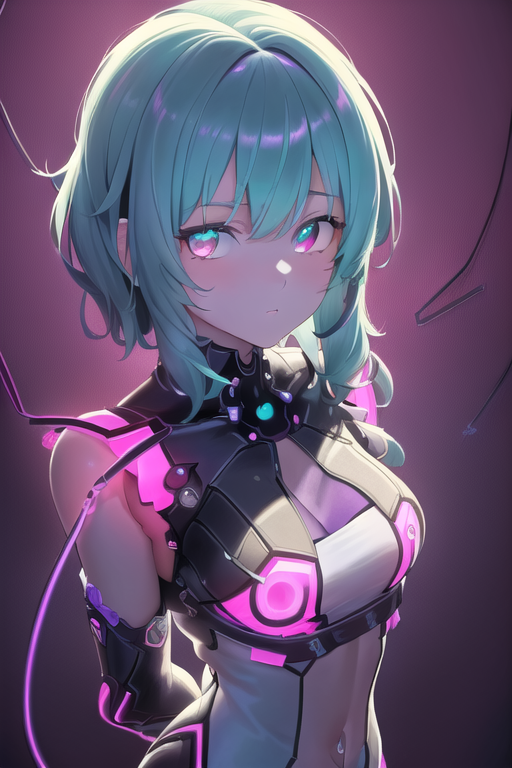 AI Art: cyberpunk inspired anime girl by @PARADOX