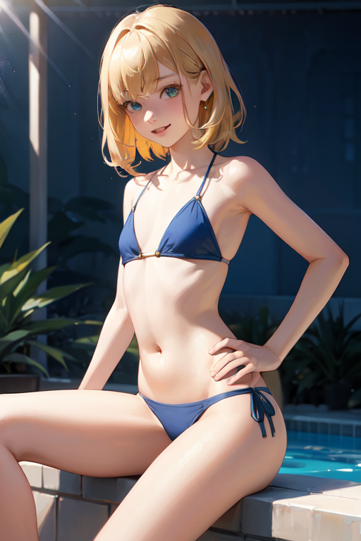 AI Art Gwen Stacy ready for a swim by Tommy O PixAI