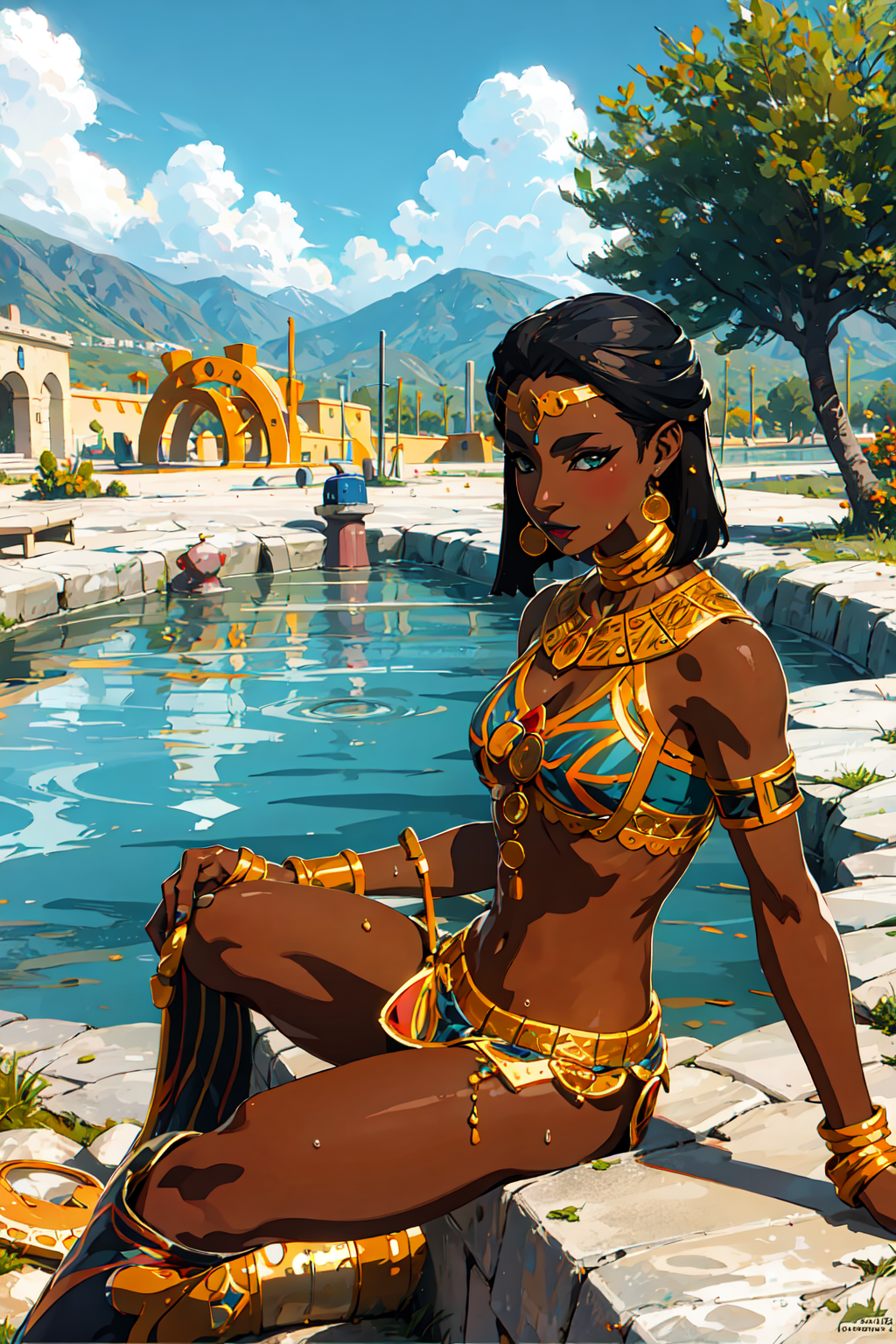 AI Art: Gerudo at an Oasis by @SHIM97 | PixAI