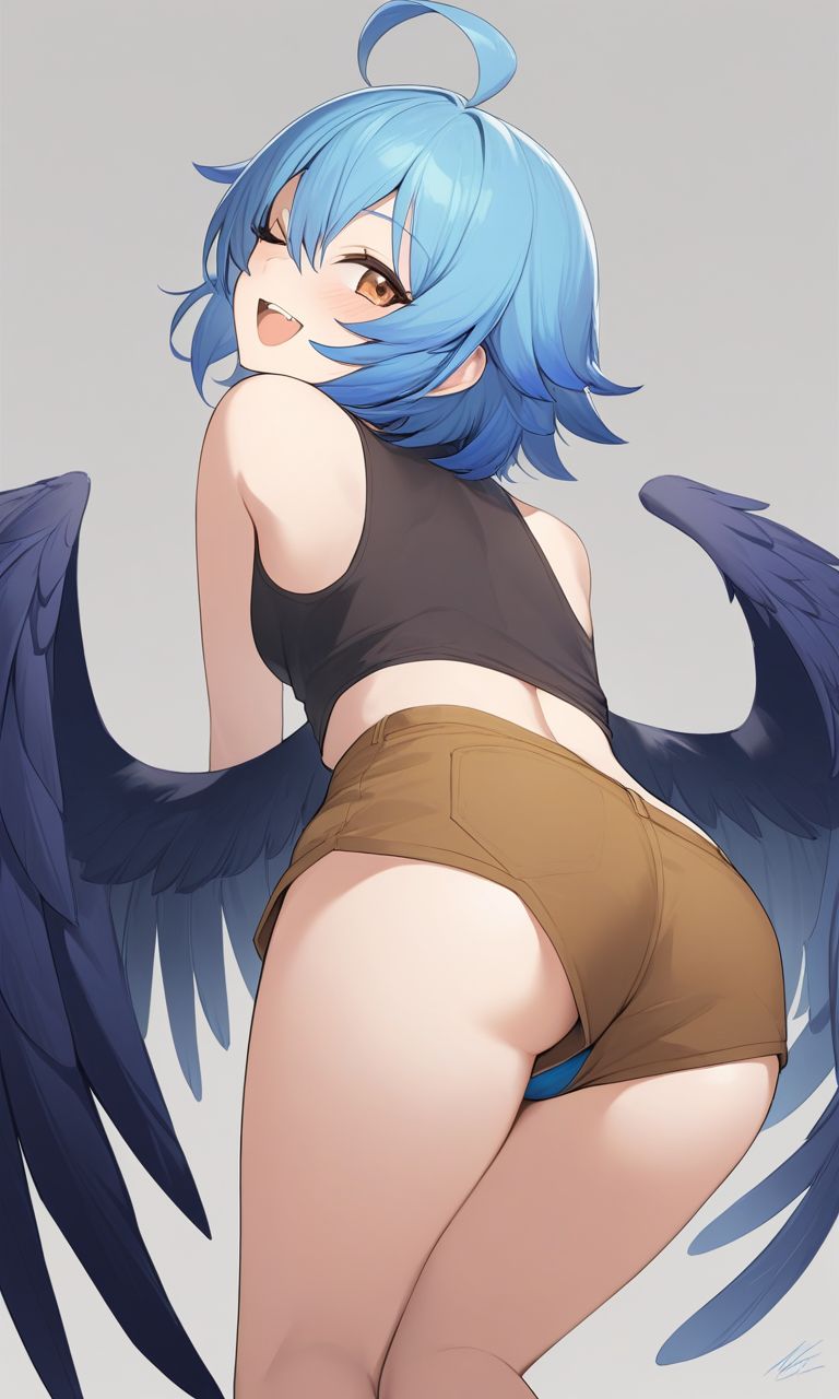 AI Art: Papi, the Alluring Harpy from Monster Musume by  @ShadowBlueHackerVII | PixAI