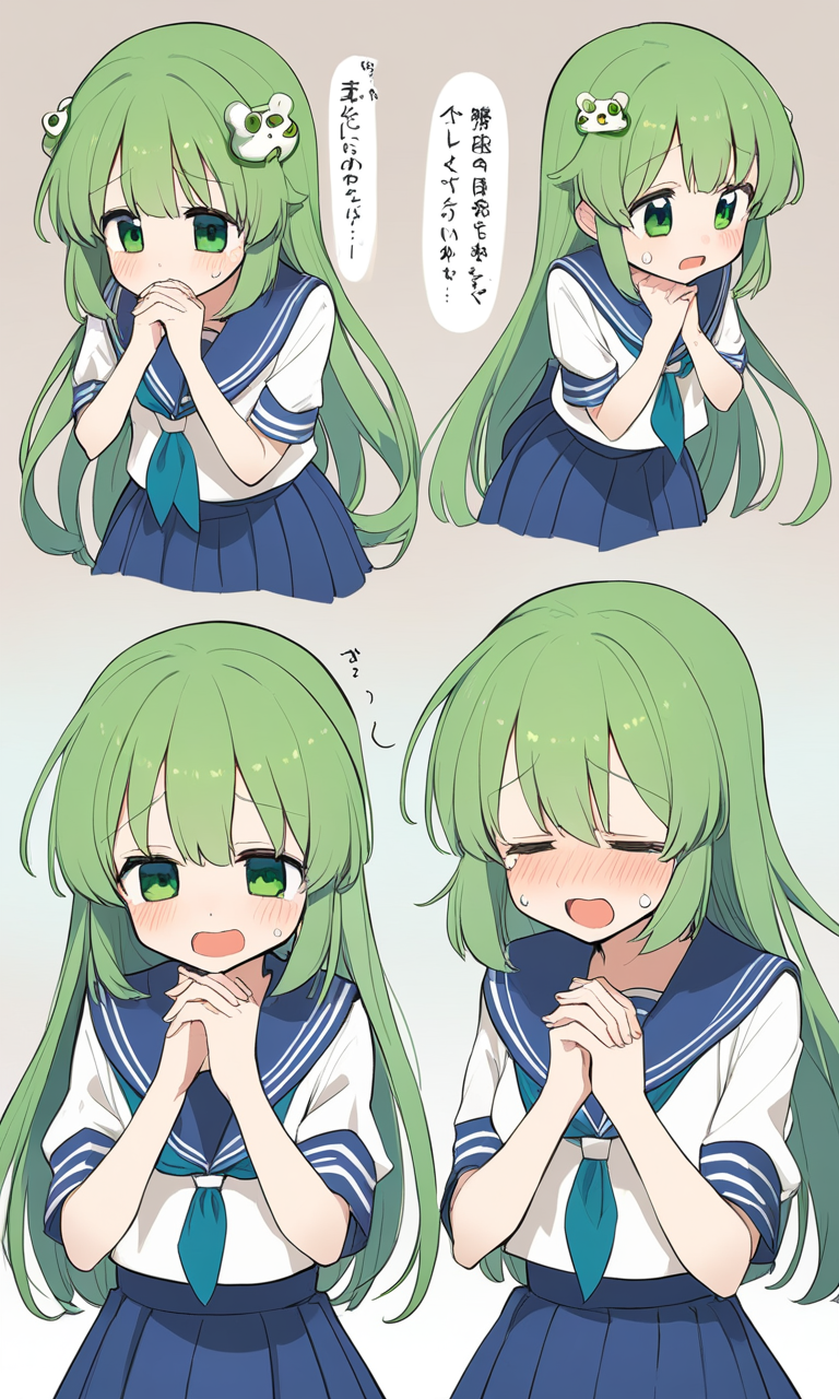 AI Art: A Tearful Moment with Kochiya Sanae: A Touhou Project Illustration  by @ShadowBlueVoyagerVII | PixAI