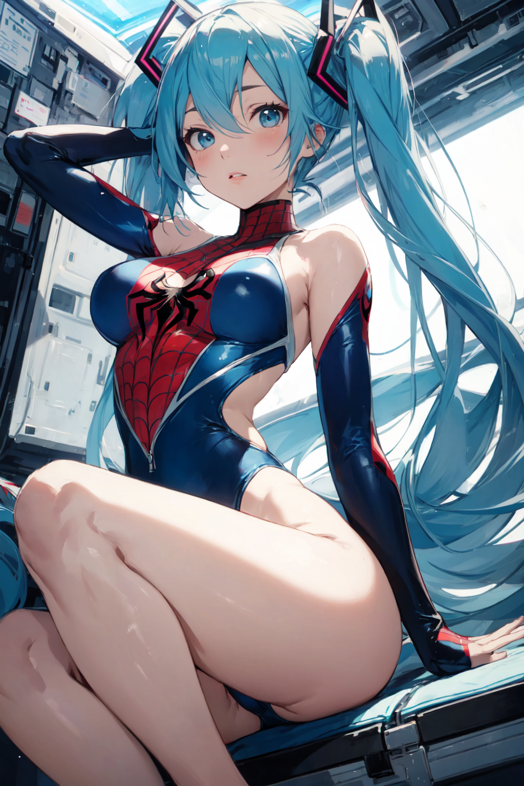 AI Art: Spiderwoman Hatsune Miku!!! by @takkun17 | PixAI