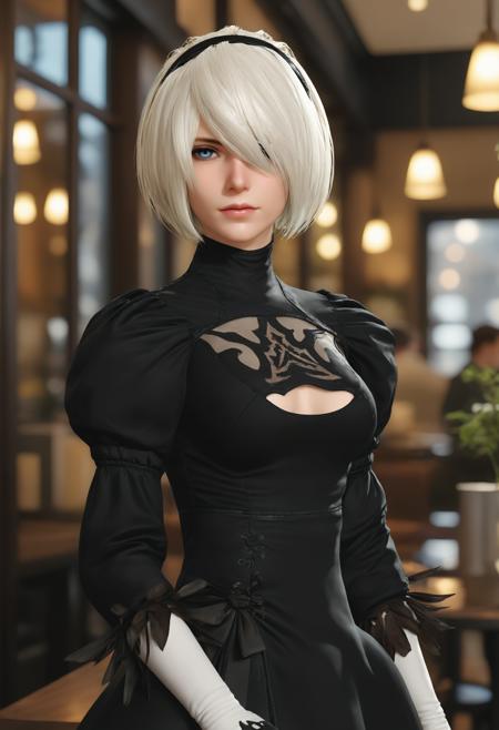 AI Art Model: [XL&1.5] 2B (‎YoRHa No.2 Type B) Nier:Automata | PixAI