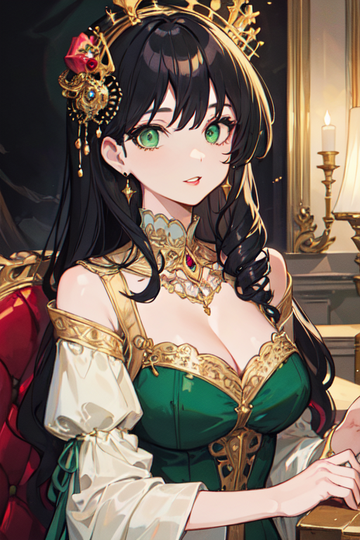 alyssa with golden eyes !  Anime princess, Anime art beautiful, Black hair  green eyes girl