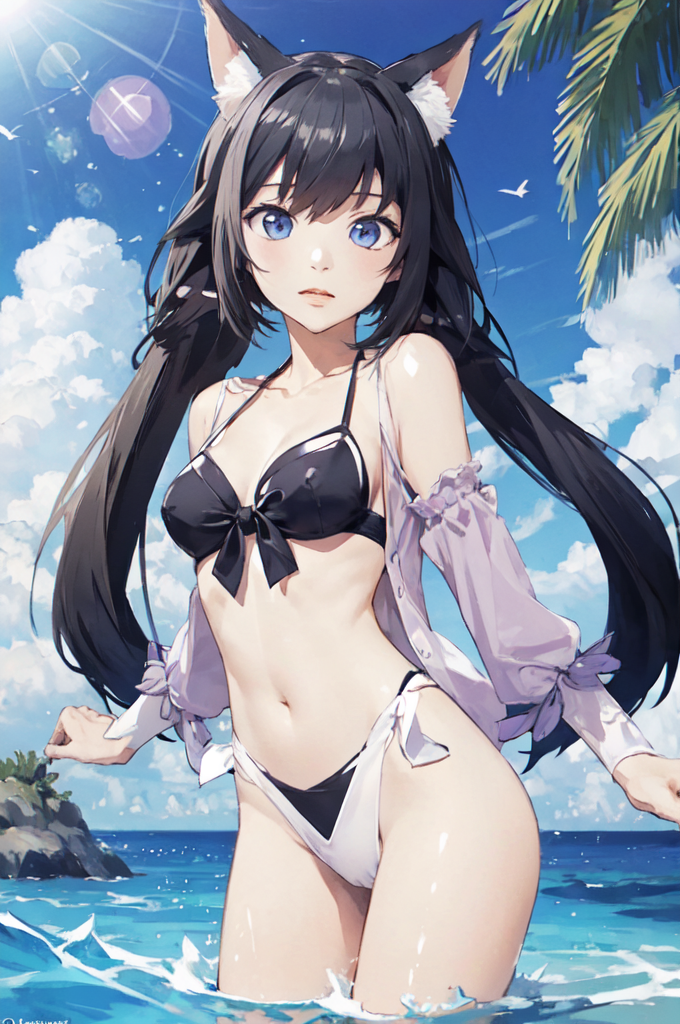 AI Art Neko Bikini Sexy by Anonymous PixAI