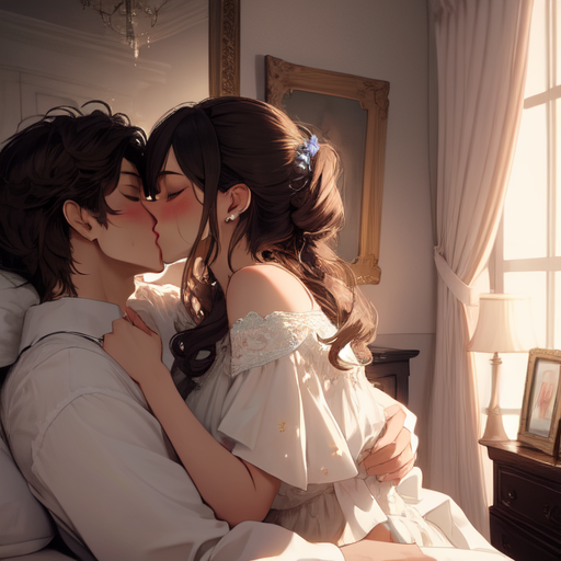 AI Art: kiss by @AIKA | PixAI