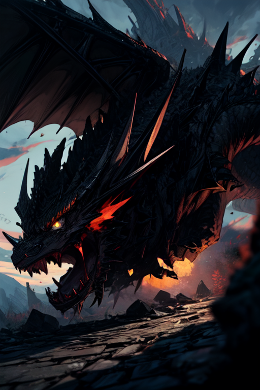 absurdres alternate_color dark_background dragon glowing highres