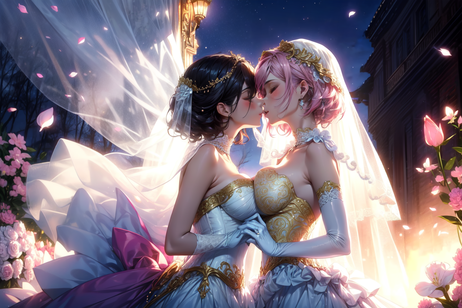 作品名稱: Yuri wedding v4 作者 @Nameless | PixAI