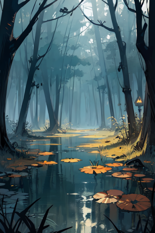 AI Art: Swamp halloween theme by @Jonne Toivola