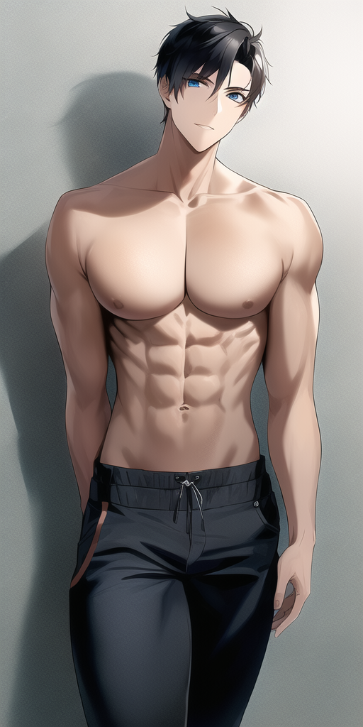 AI Art Model: male anime boy with great muscles | PixAI