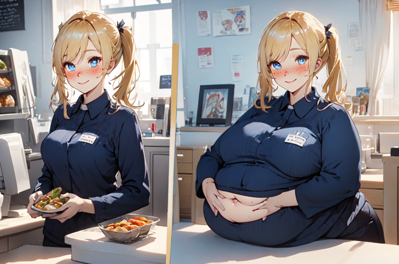 AI Art: Fit to fat: A year working in a convenience store by @Bitchless |  PixAI