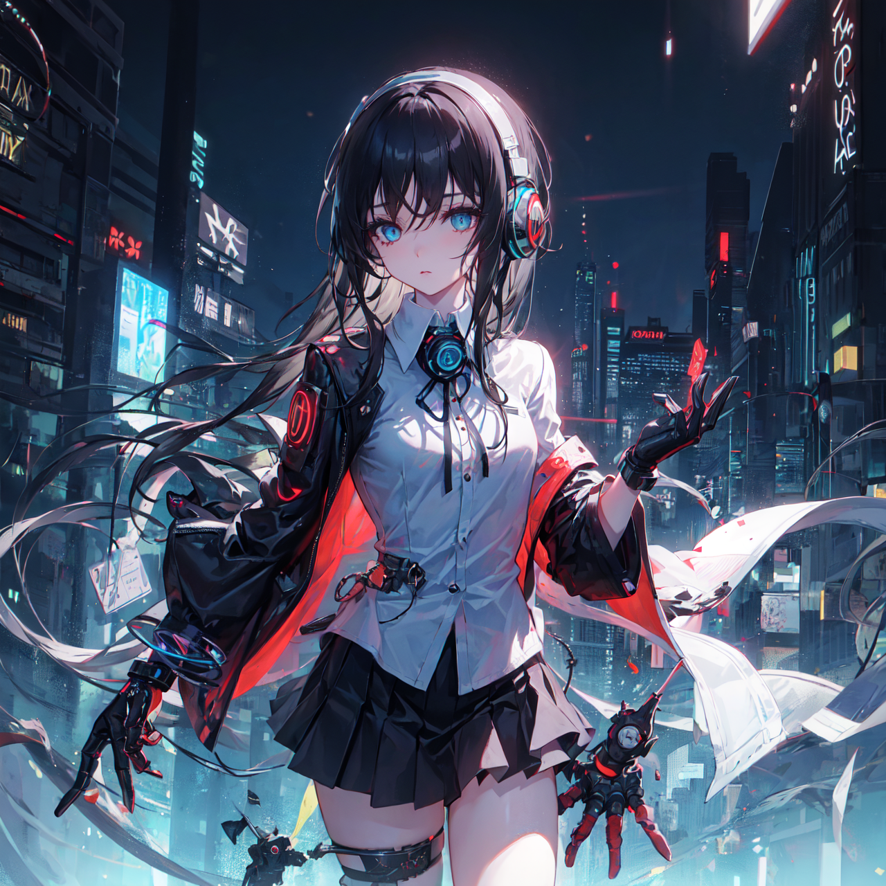 Girl Wearing Headphones Cyberpunk Wallpapers - Girl Wallpapers