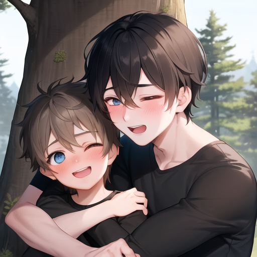 2 Anime Boys Hugging Each Other AI-generated image 2361547861