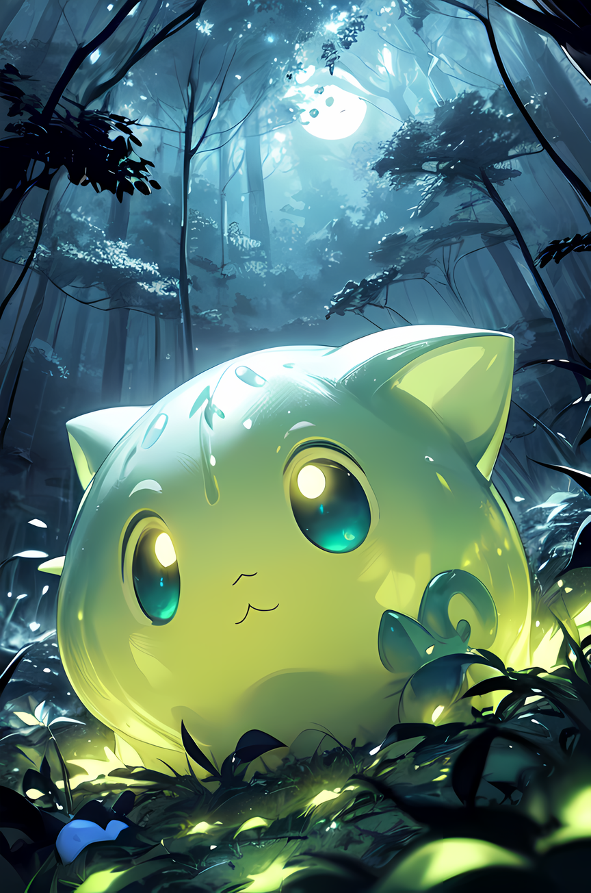 AI Art: cute slime. phone background by @epic gamer | PixAI