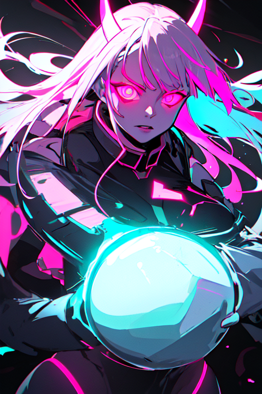 Neon Dark Anime with Horns Wallpaper. by CorruptedRequired on DeviantArt