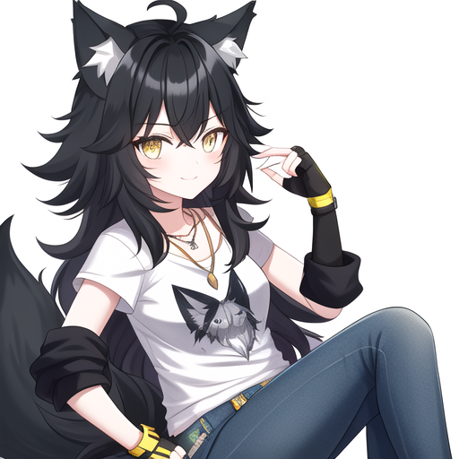 anime wolf ears and tail