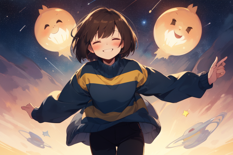 AI Art: Undertale Chara by @Daz