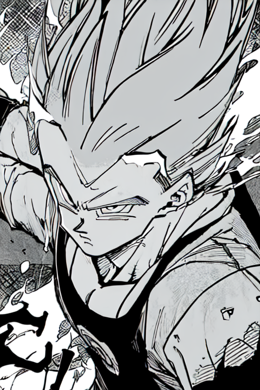 Vegeta SSJ3 Zeichnung