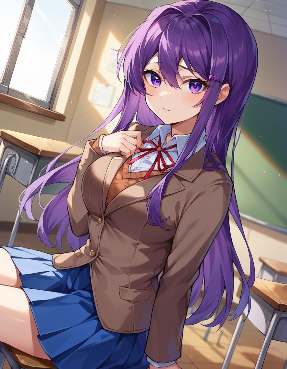 AI Art LoRA Model: Yuri - Doki Doki Literature Club | PixAI