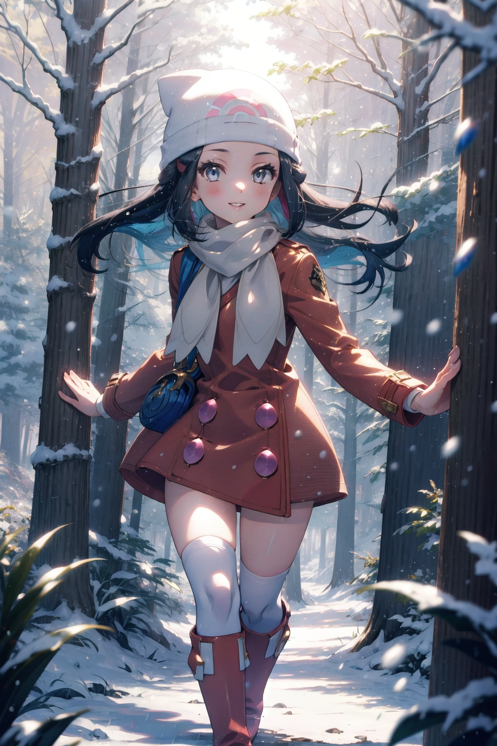 AI Art: Dawn Winter outfit (Pokemon) by @Zelestia | PixAI