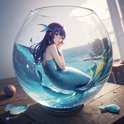 AI Art: グラス人魚 by @chiffonne | PixAI