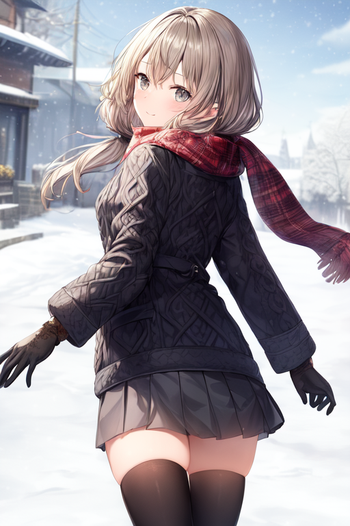 Female Anime Characters in Winter Wears by @artfinity007 Visit