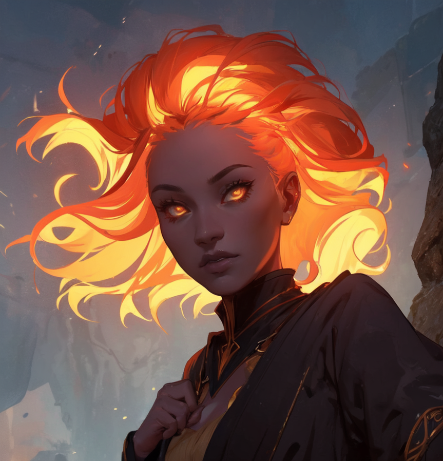 AI Art Model: Fire Genasi | D&D or DnD | PixAI