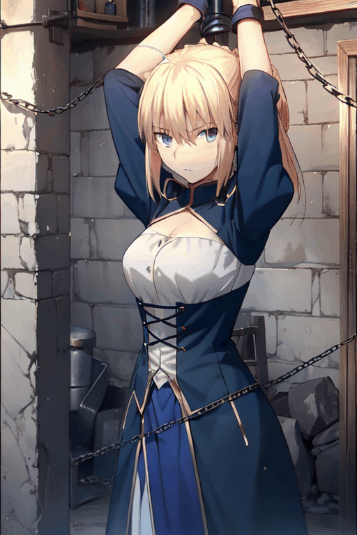 Ai Art Saber Fate Restrained In A Deserted House By User 1605413815181387762 Pixai Anime