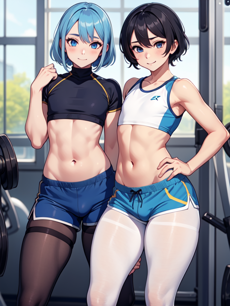 AI Art: Femboys at gym by @🥀♀️Waifu 🖤 | PixAI