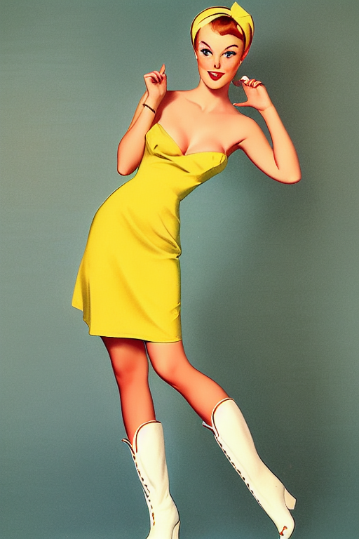 AI Art: pin-up style beauty by @Calibrer