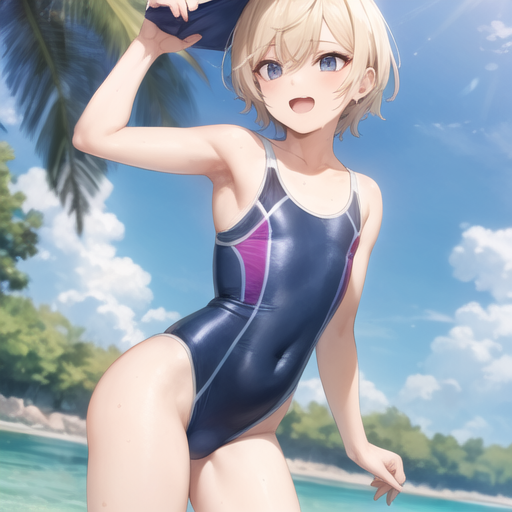 AI Art swimsuit femboy by femboy lover PixAI