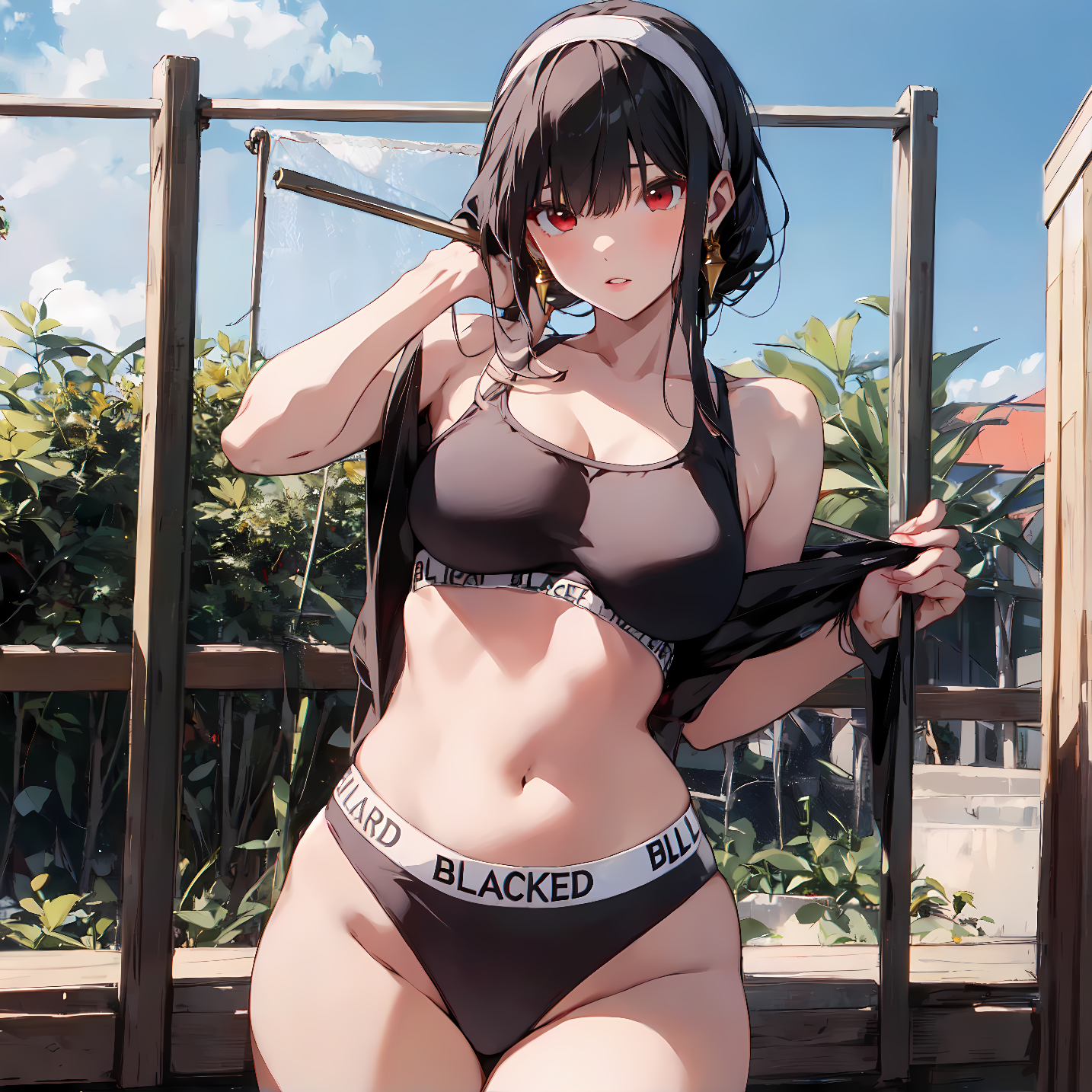 AI Art: Yor blacked underwear by @Ohashi Ling | PixAI