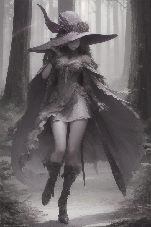 Wallpaper witch, in the dark, black magic, magical look, Elden