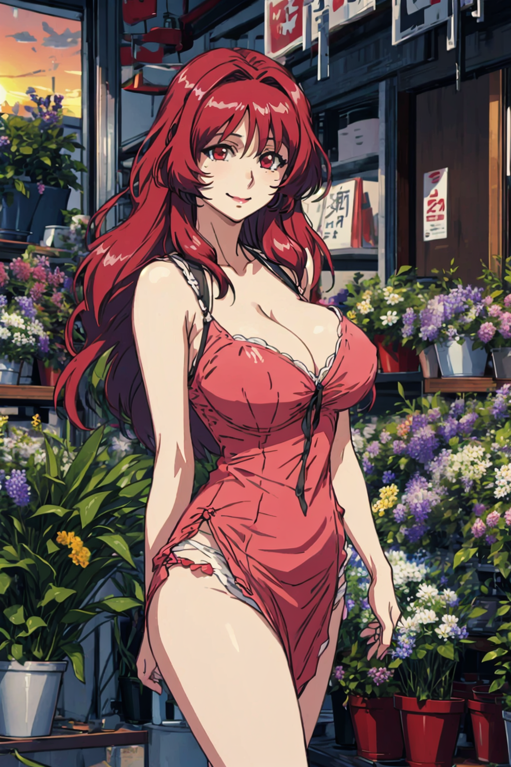 AI Art: Kozue Takama from Lover in Law(flower shop) por @Residential Reside  | PixAI