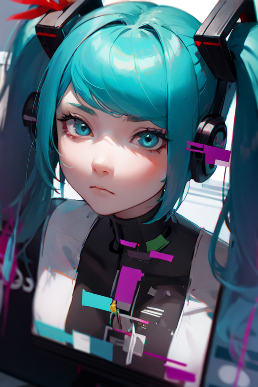 AI Art: Hatsune Miku by @GeoShire