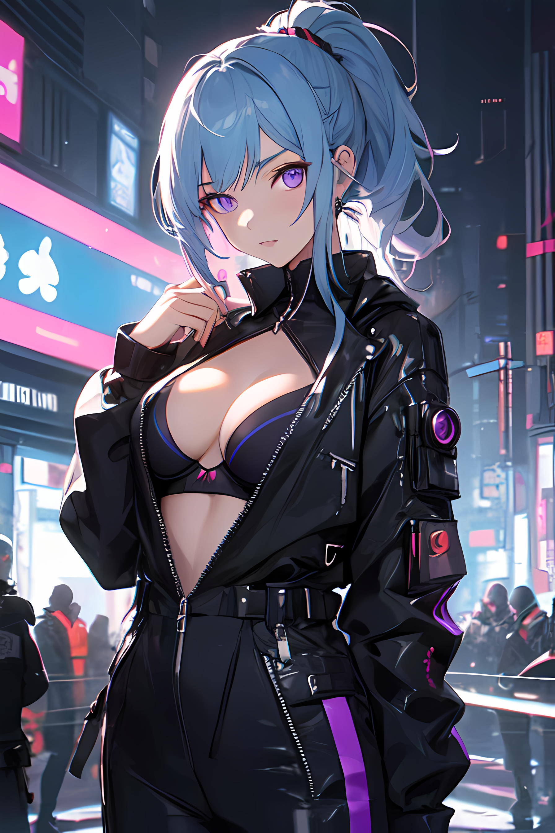 Cyberpunk anime girl (AI art) by ilmeks on DeviantArt