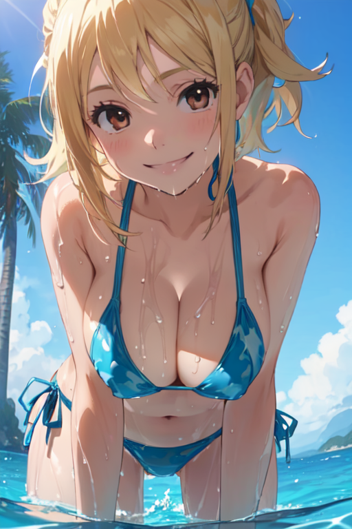 AI Art: Lucy at the Beach by @Founder