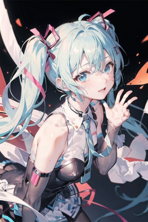 作品名稱: 初音ミク 作者 @らむ | PixAI