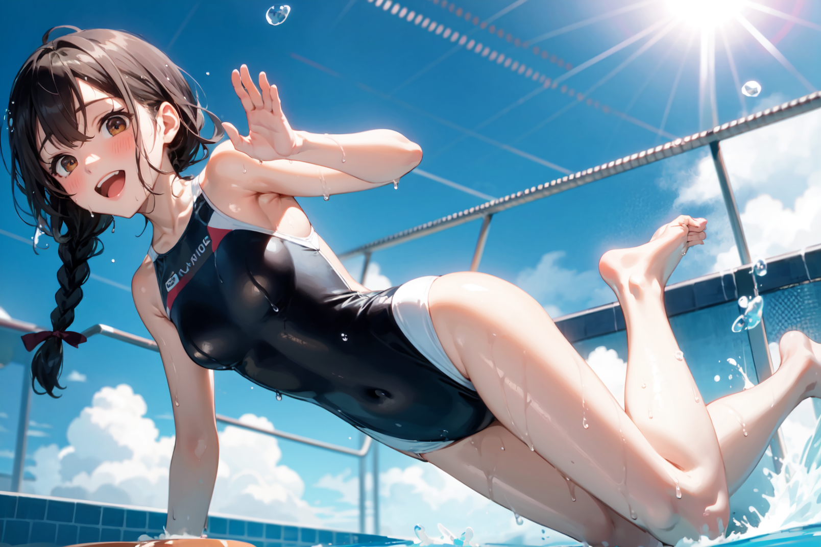 AI Art: School Swimming Pool by @福沢祐巳 | PixAI